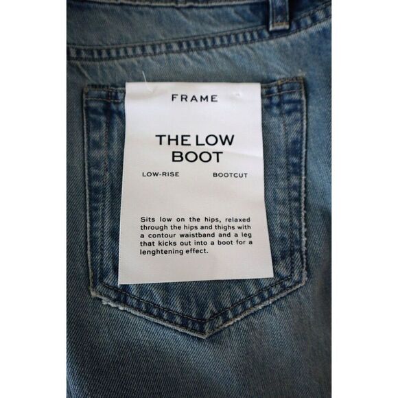 Frame LWBT727 Women's Sz 29 Indigo Summit Blue The Low Rise Bootcut Jeans - Picture 7 of 11